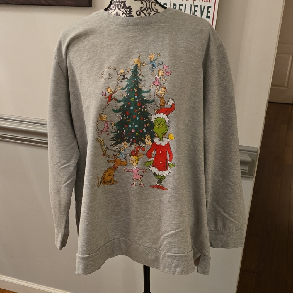 Gray Grinch Christmas Sweatshirt